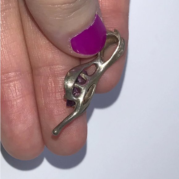 Sterling Silver And Amethyst Pendant - Picture 4 of 14